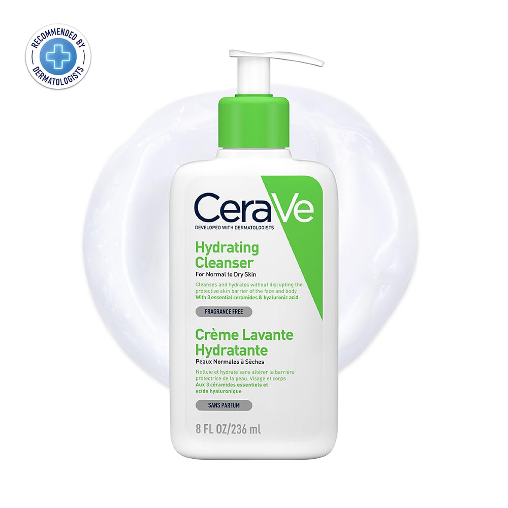 CeraVe Hydrating Facial Cleanser - Gentle & Creamy Cleanser -236ml